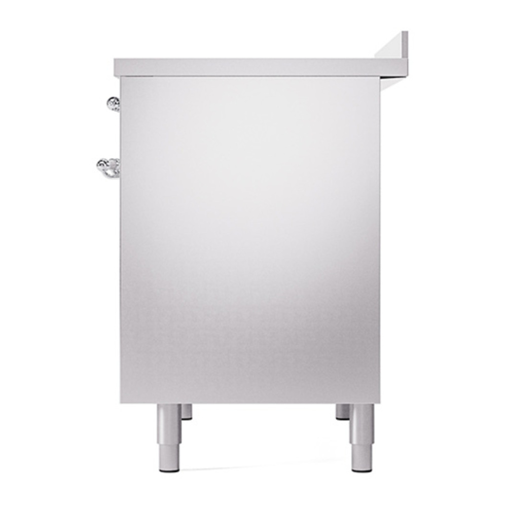 ILVE UPDI406QNMPSSC Nostalgie II 40 inch Induction Range with 6 Elements (Solid Door, Stainless Steel, Chrome) 8 ILVE_UPDI406QNMPSSC_right_side