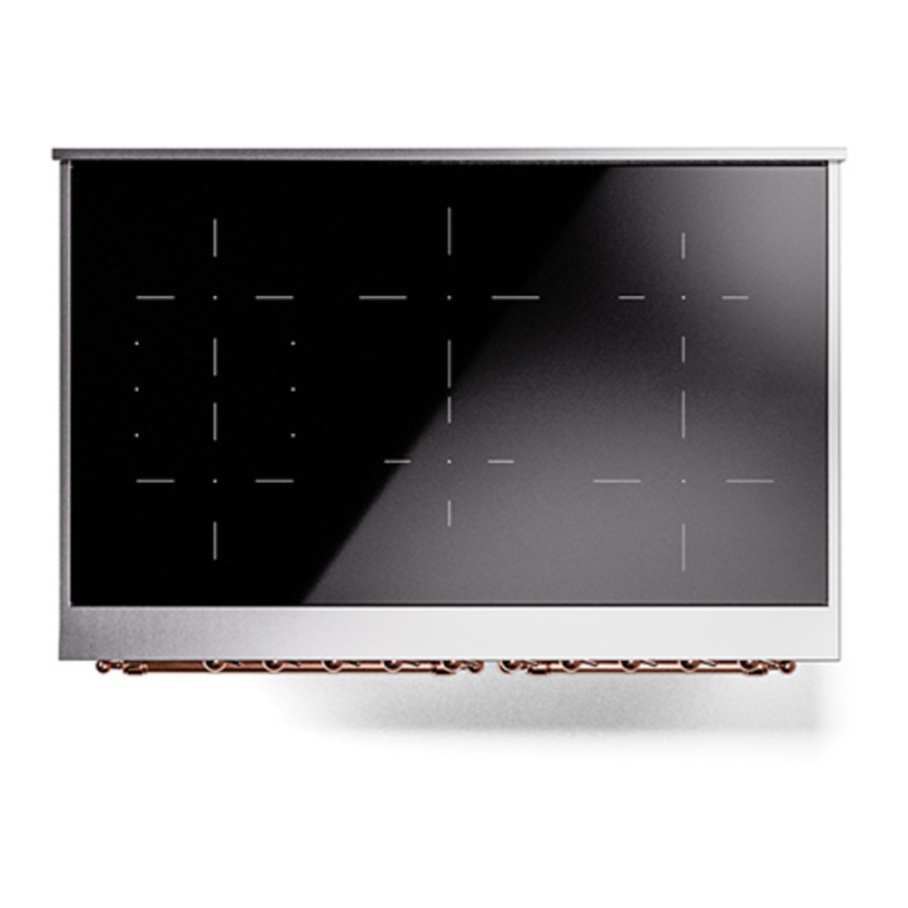 ILVE UPDI406QNMPSSP Nostalgie II 40 inch Induction Range with 6 Elements (Solid Door, Stainless Steel, Copper) 6 ILVE_UPDI406QNMPSSP_top_view