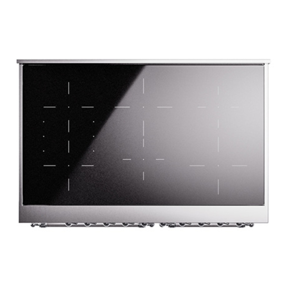 ILVE UPDI406QNMPWHC Nostalgie II 40 inch Induction Range with 6 Elements (Solid Door, White, Chrome) 3 ILVE_UPDI406QNMPWHC_top_view