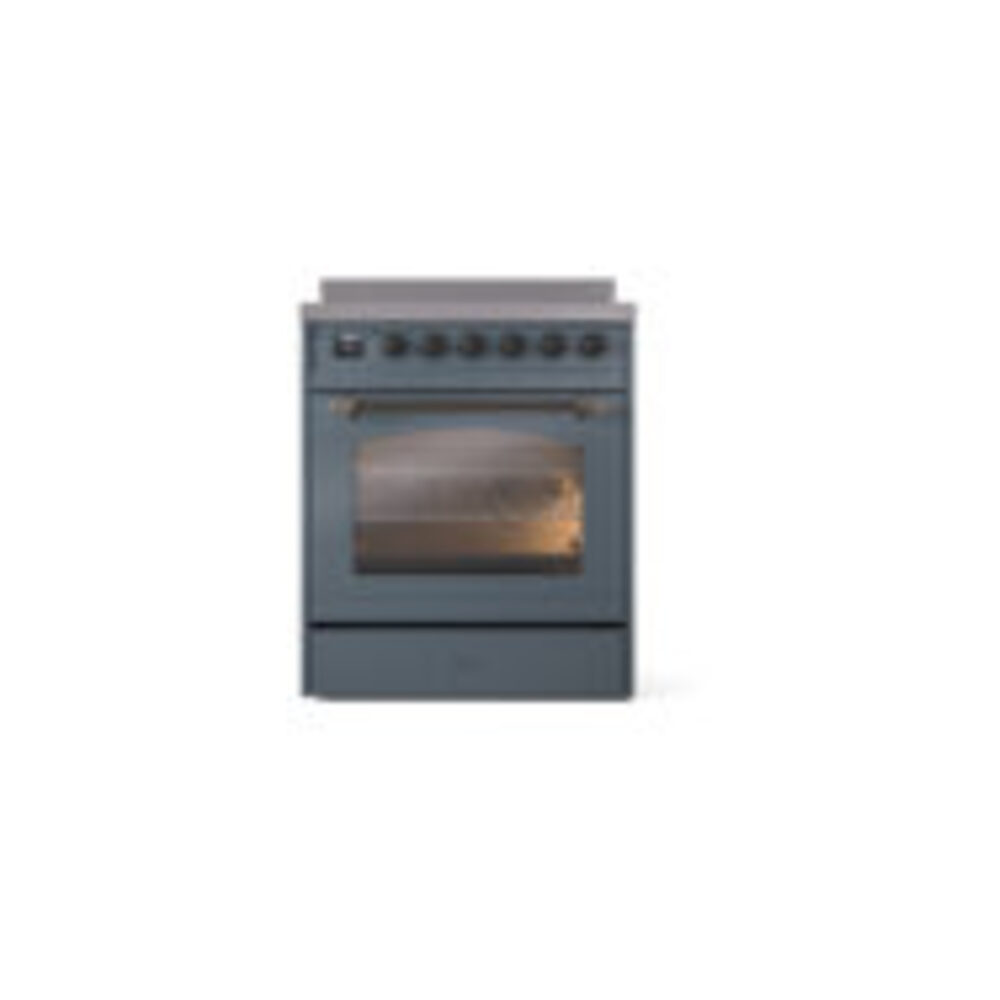 ILVE_UPI304NMPBGB_Nostalgie_II_30"_Dual_Fuel_Range_front_view