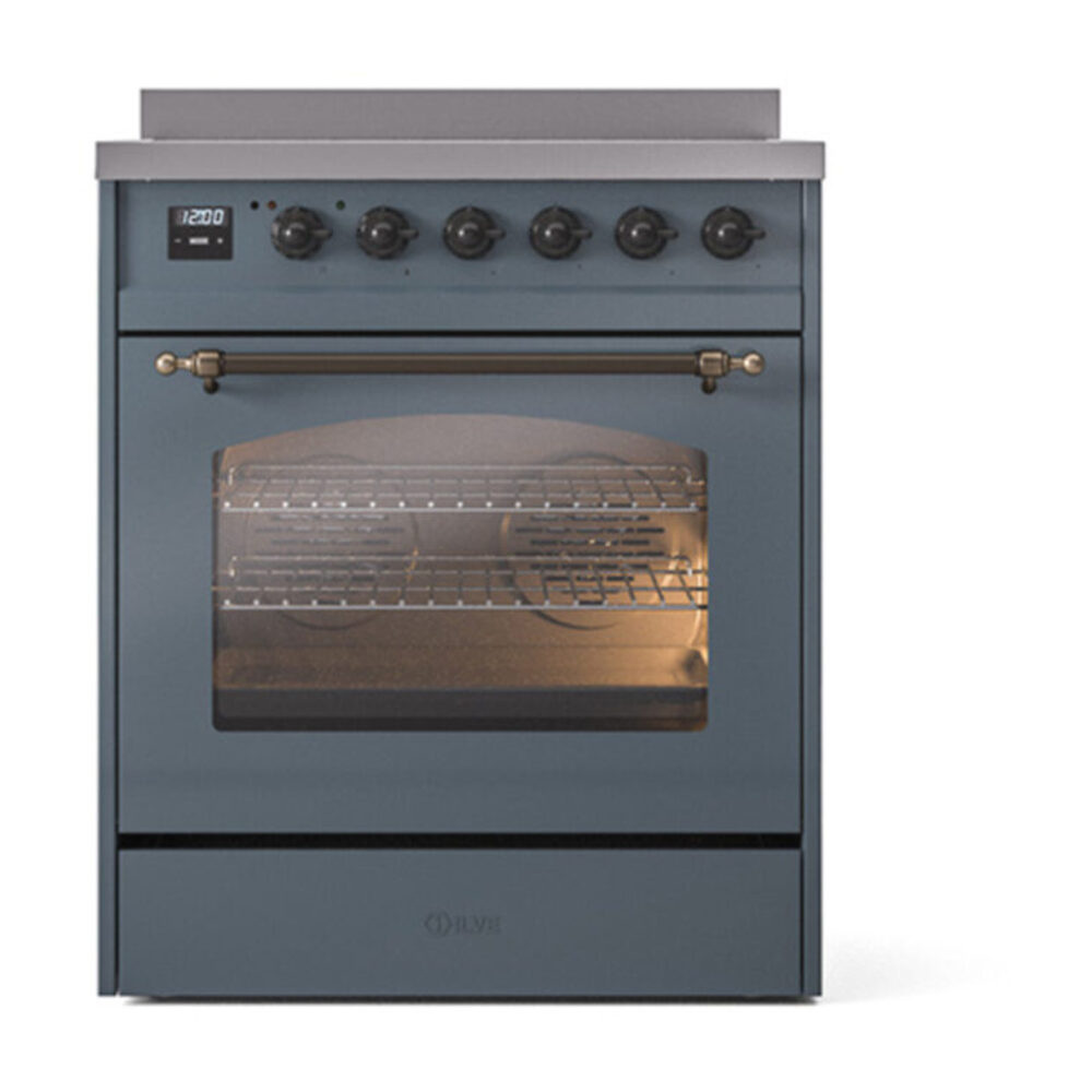 ILVE_UPI304NMPBGB_Nostalgie_II_30"_Dual_Fuel_Range_front_view