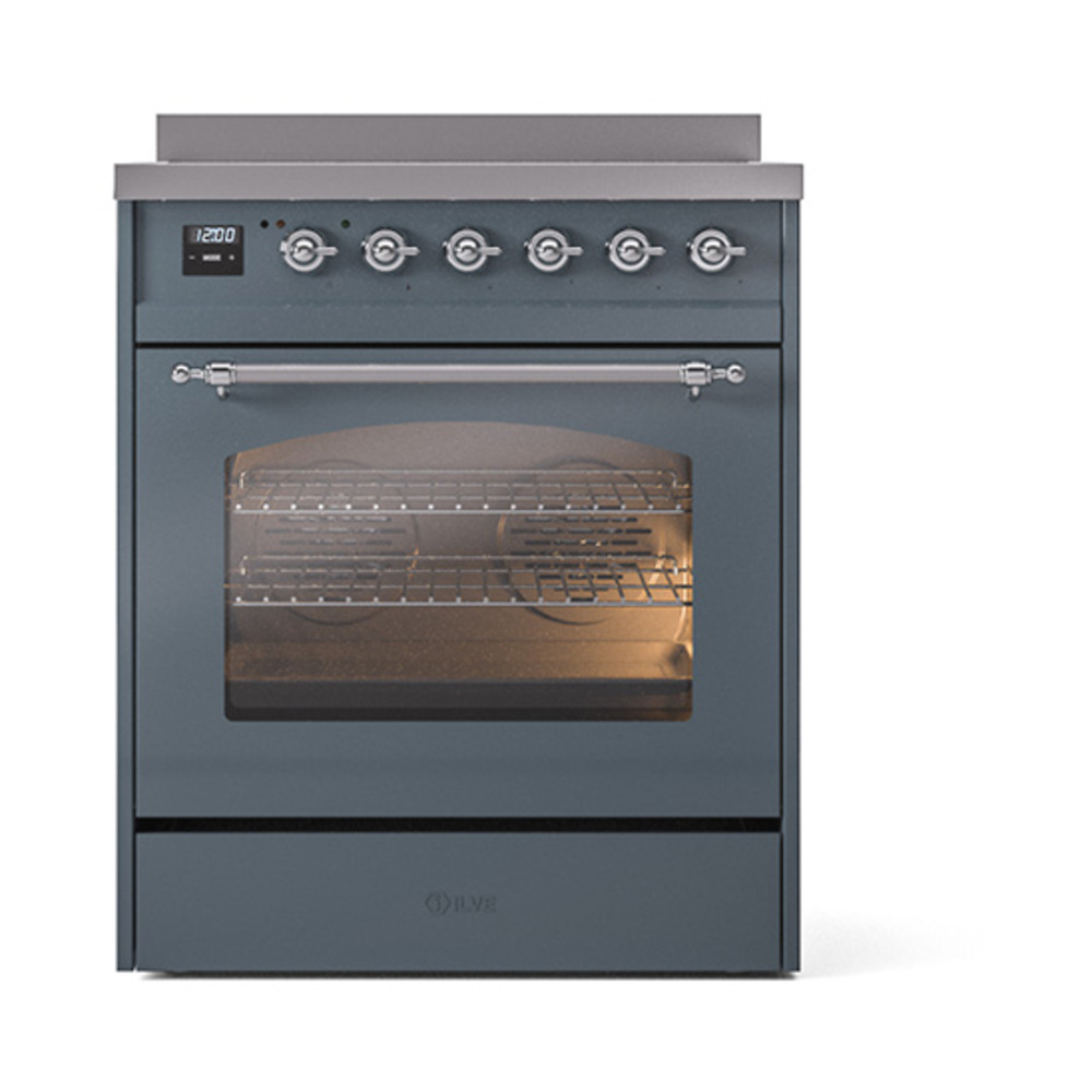 ILVE_UPI304NMPBGC_Nostalgie_II_30"_Dual_Fuel_Range_front_view