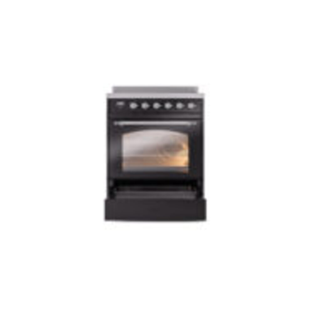 ILVE_UPI304NMPBKC_Nostalgie_II_30"_Dual_Fuel_Range_drawer_opened