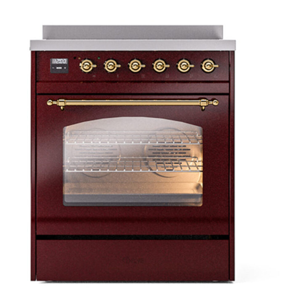 ILVE_UPI304NMPBUG_Nostalgie_II_30"_Dual_Fuel_Range_front_view