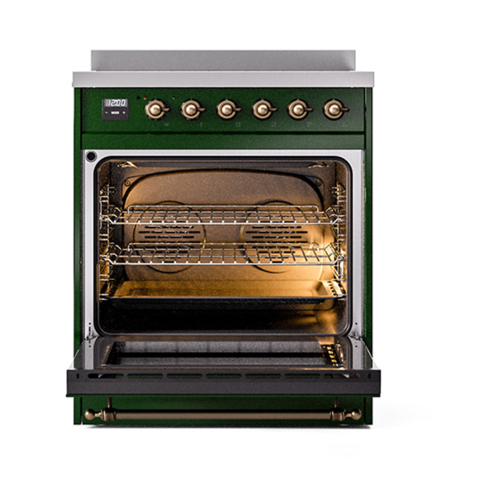 ILVE_UPI304NMPEGB_Nostalgie_II_30"_Dual_Fuel_Range_oven_door_opened