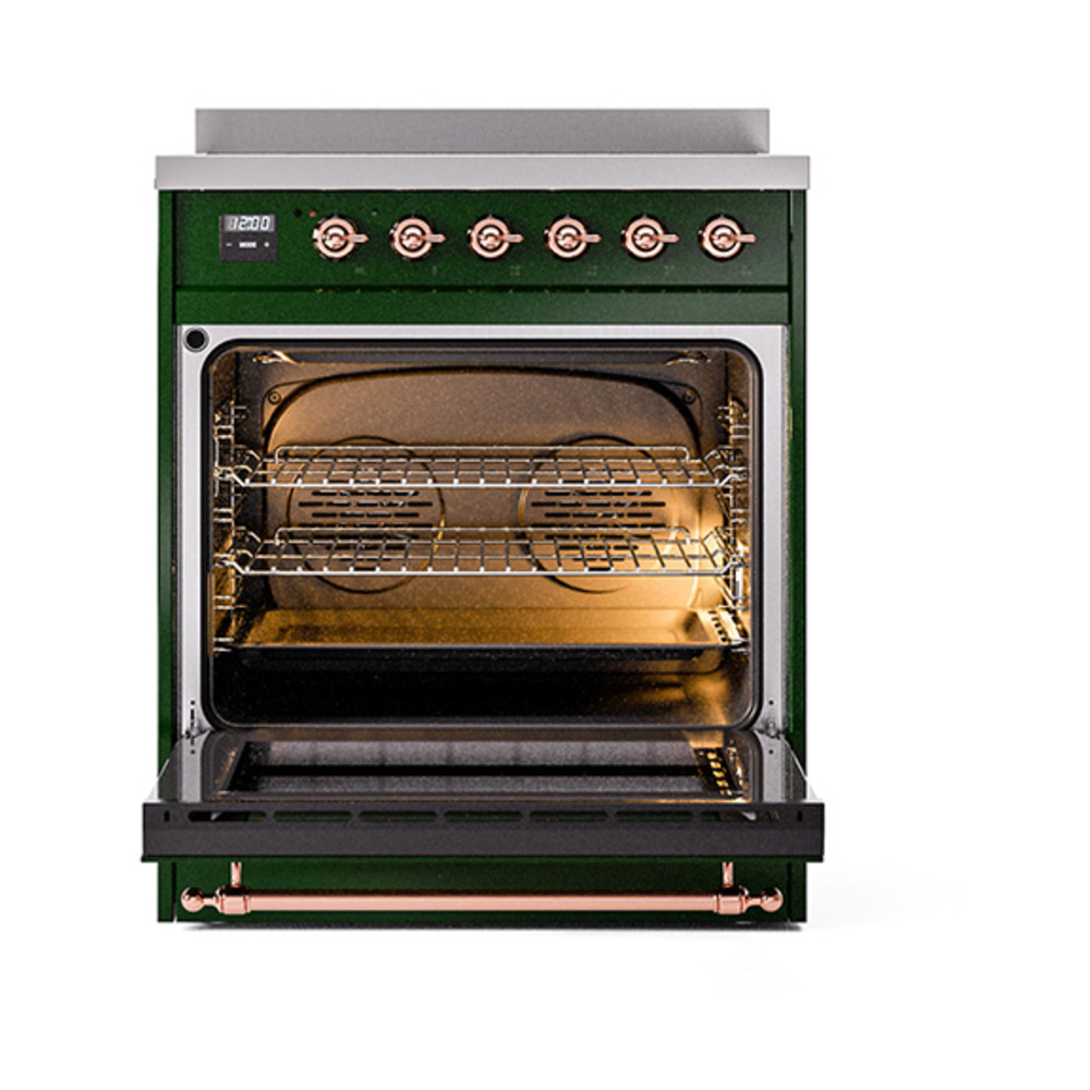 ILVE_UPI304NMPEGP_Nostalgie_II_30"_Dual_Fuel_Range_oven_door_opened