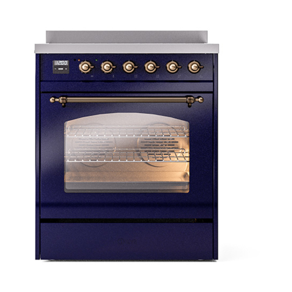 ILVE_UPI304NMPMBB_Nostalgie_II_30"_Dual_Fuel_Range_front_view