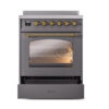 ILVE_UPI304NMPMGG_Nostalgie_II_30"_Dual_Fuel_Range_drawer_opened