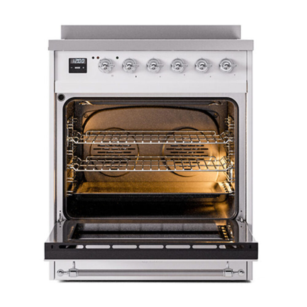 ILVE_UPI304NMPRAC_Nostalgie_II_30"_Dual_Fuel_Range_oven_door_opened
