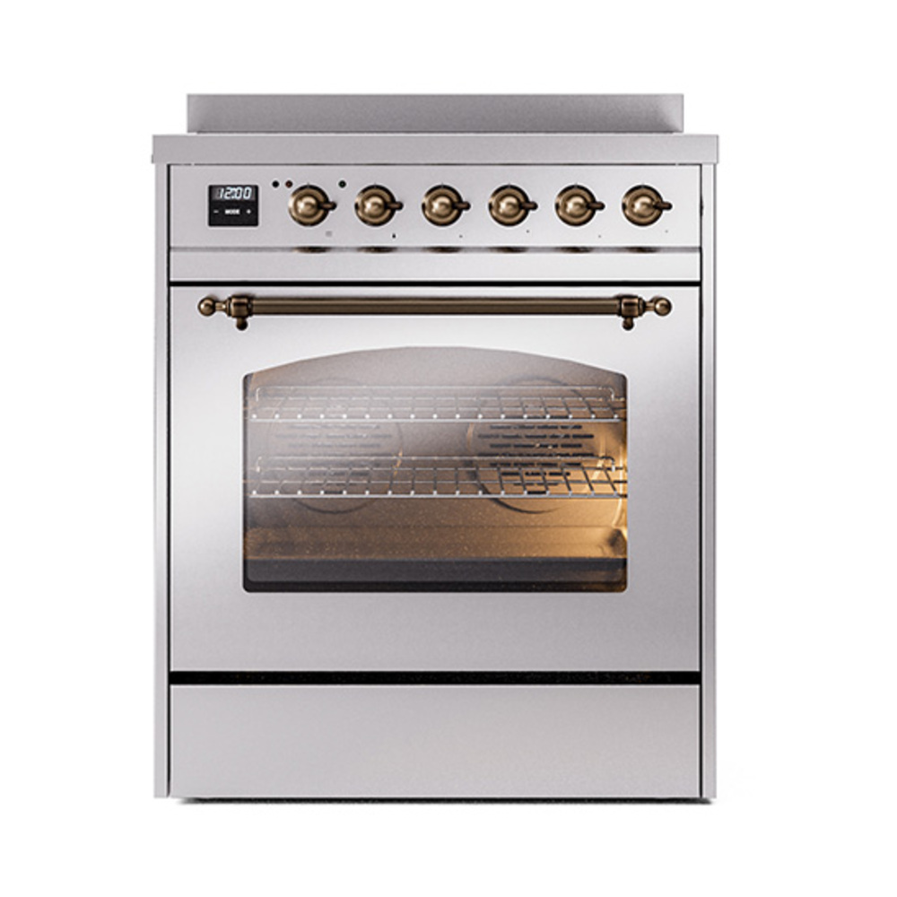 ILVE_UPI304NMPSSB_Nostalgie_II_30"_Dual_Fuel_Range_front_view