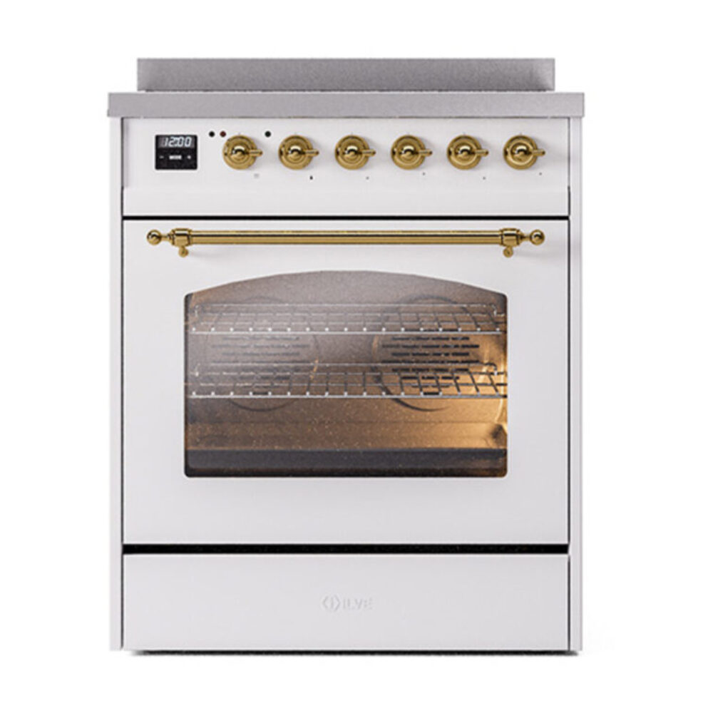 ILVE_UPI304NMPWHG_Nostalgie_II_30"_Dual_Fuel_Range_front_view