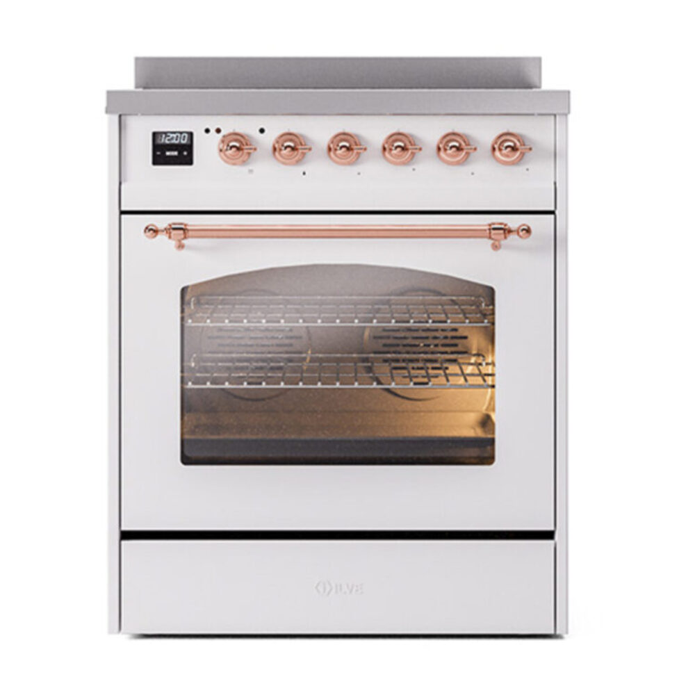 ILVE_UPI304NMPWHP_Nostalgie_II_30"_Dual_Fuel_Range_front_view
