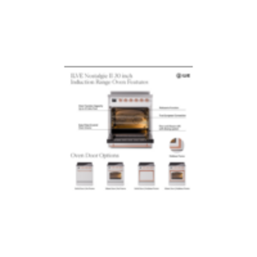 ILVE UPI304NMP Nostalgie II 30 inch Induction Range with 4 Elements