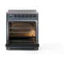 ILVE_UPI304QNMPBGB_Nostalgie_II_30"_Dual_Fuel_Range_oven_door_opened
