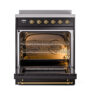 ILVE_UPI304QNMPBKG_Nostalgie_II_30"_Dual_Fuel_Range_oven_door_opened