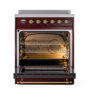 ILVE_UPI304QNMPBUG_Nostalgie_II_30"_Dual_Fuel_Range_oven_door_opened