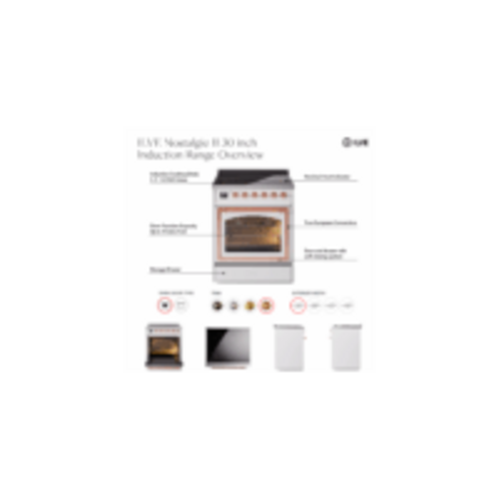 ILVE UPI304NMP Nostalgie II 30 inch Induction Range with 4 Elements