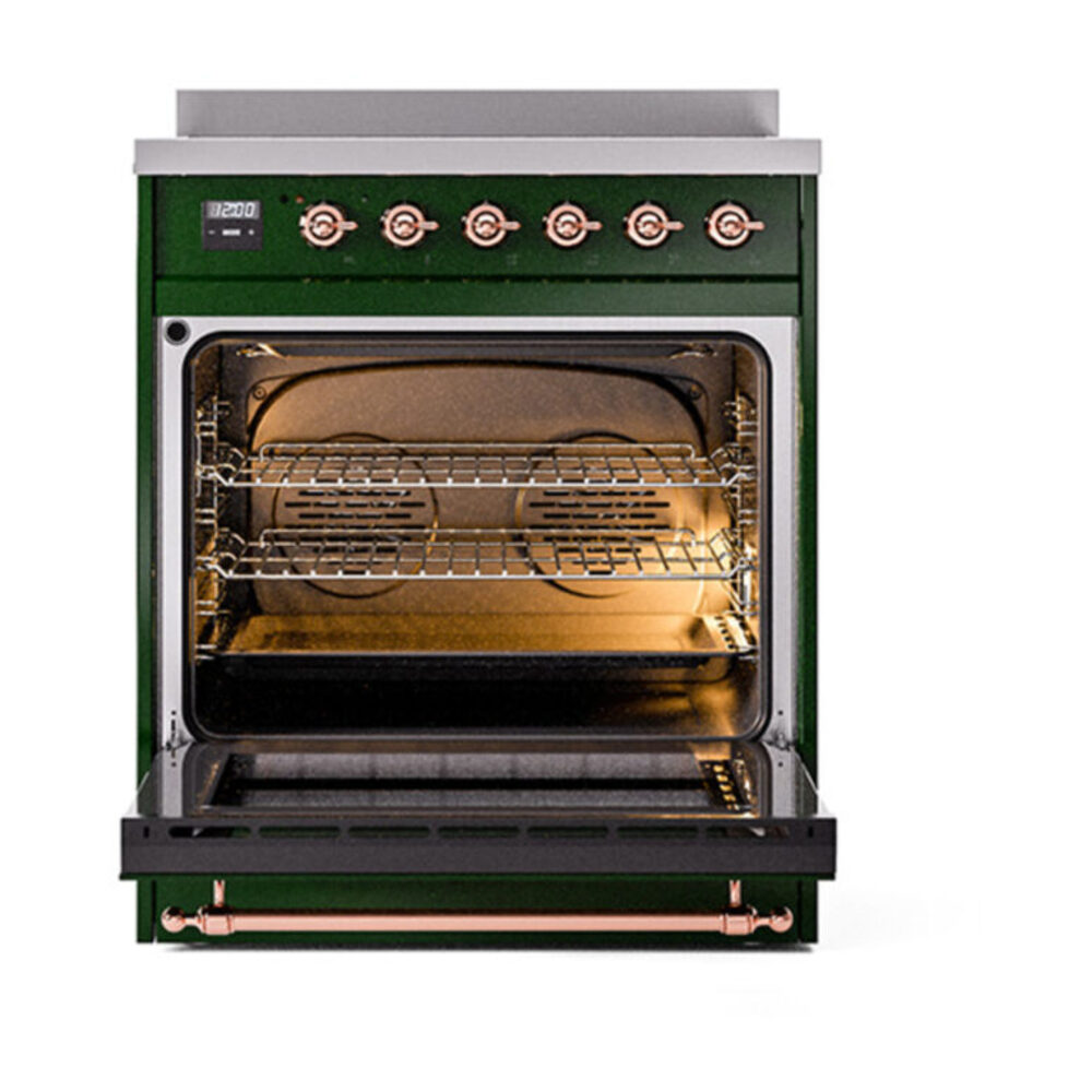 ILVE_UPI304QNMPEGP_Nostalgie_II_30"_Dual_Fuel_Range_oven_door_opened