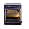 ILVE_UPI304QNMPMBB_Nostalgie_II_30"_Dual_Fuel_Range_oven_door_opened