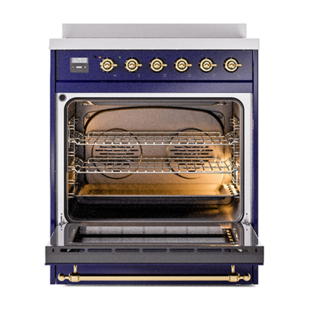 ILVE_UPI304QNMPMBG_Nostalgie_II_30"_Dual_Fuel_Range_oven_door_opened