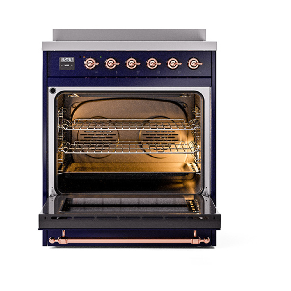 ILVE_UPI304QNMPMBP_Nostalgie_II_30"_Dual_Fuel_Range_oven_door_opened