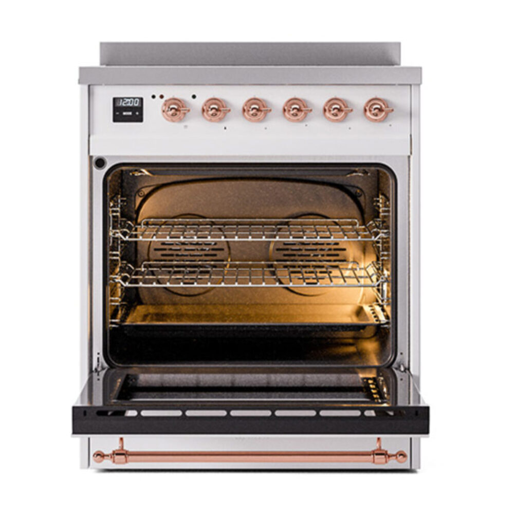 ILVE_UPI304QNMPRAP_Nostalgie_II_30"_Dual_Fuel_Range_oven_door_opened