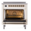 ILVE UPI366NMPAWB Nostalgie II 36" Induction Range, oven door opened