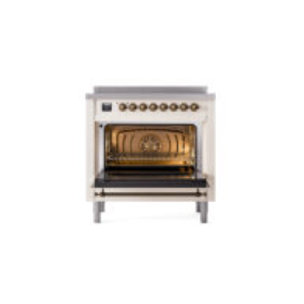 ILVE UPI366NMPAWB Nostalgie II 36" Induction Range, oven door opened