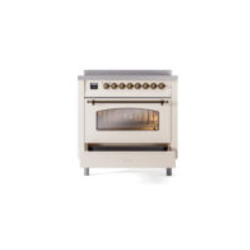 ILVE UPI366NMPAWB Nostalgie II 36" Induction Range, drawer opened