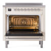 ILVE UPI366NMPAWC Nostalgie II 36" Induction Range, oven door opened