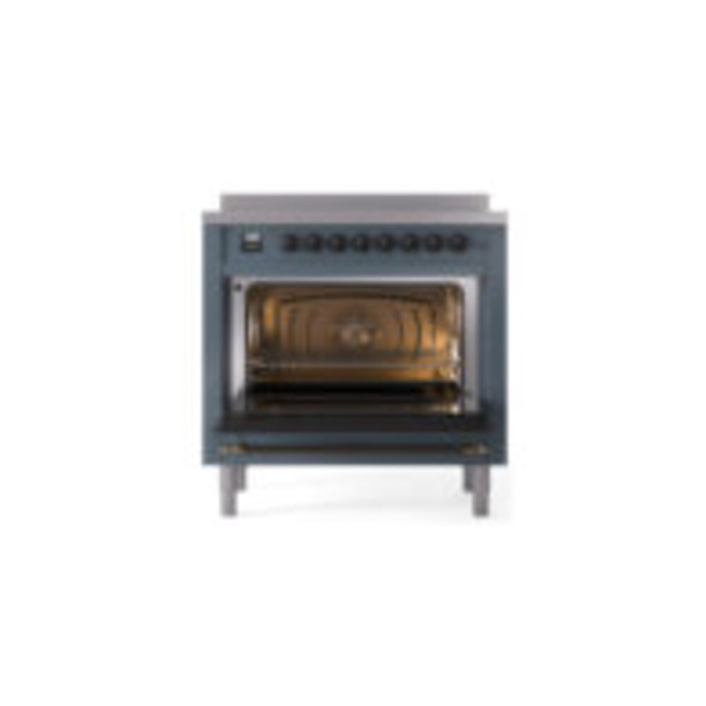 ILVE UPI366NMPBGB Nostalgie II 36" Induction Range, oven door opened