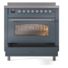 ILVE UPI366NMPBGC Nostalgie II 36" Induction Range, drawer opened