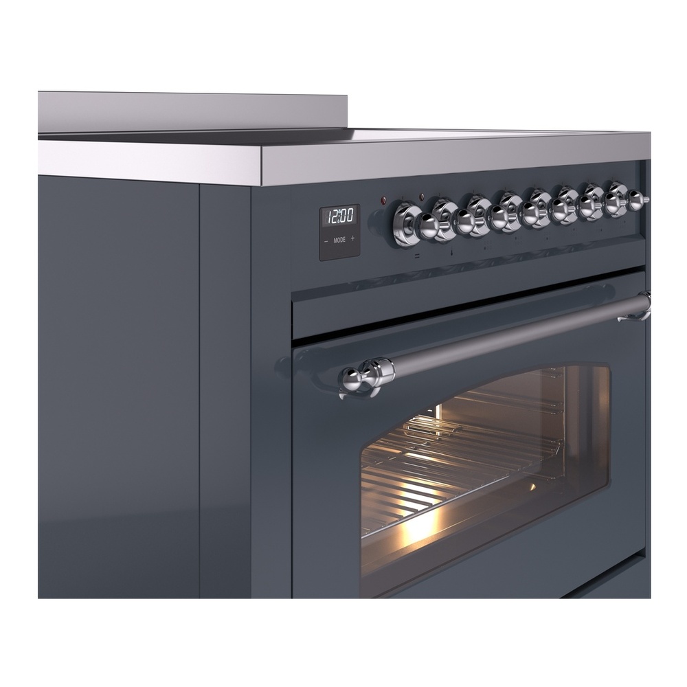 ILVE UPI366NMPBGC Nostalgie II 36 inch Induction Range with 6 Elements (Triple Glass Door, Blue Grey, Chrome) 8 ILVE UPI366NMPBGC Nostalgie II 36" Induction Range, details