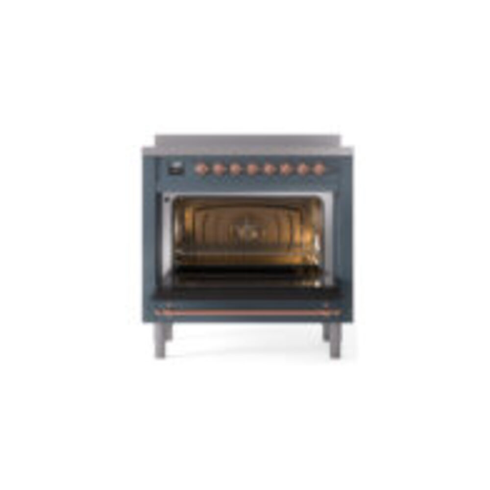 ILVE UPI366NMPBGP Nostalgie II 36" Induction Range, oven door opened