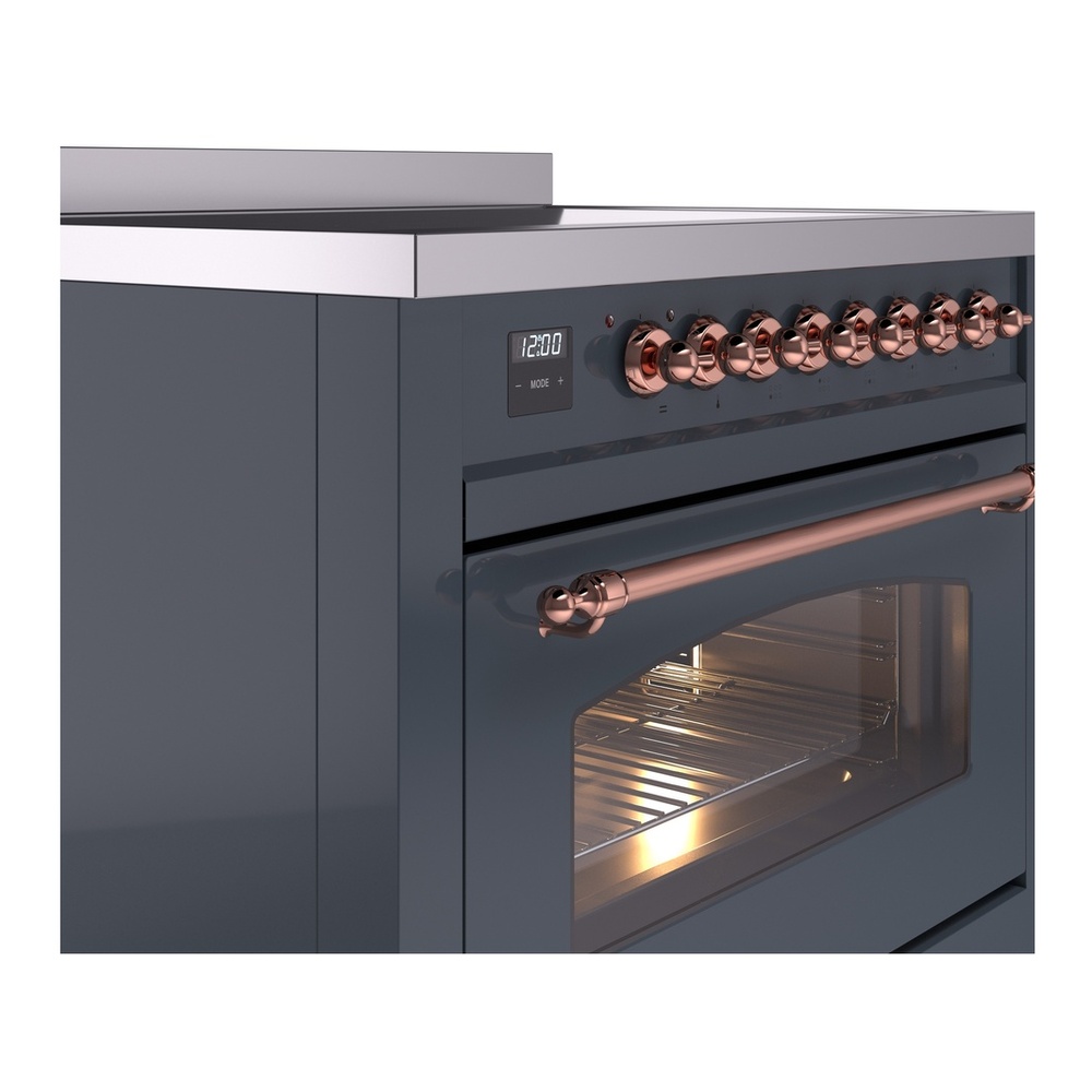 ILVE UPI366NMPBGP Nostalgie II 36 inch Induction Range with 6 Elements (Triple Glass Door, Blue Grey, Copper) 8 ILVE UPI366NMPBGP Nostalgie II 36" Induction Range, details