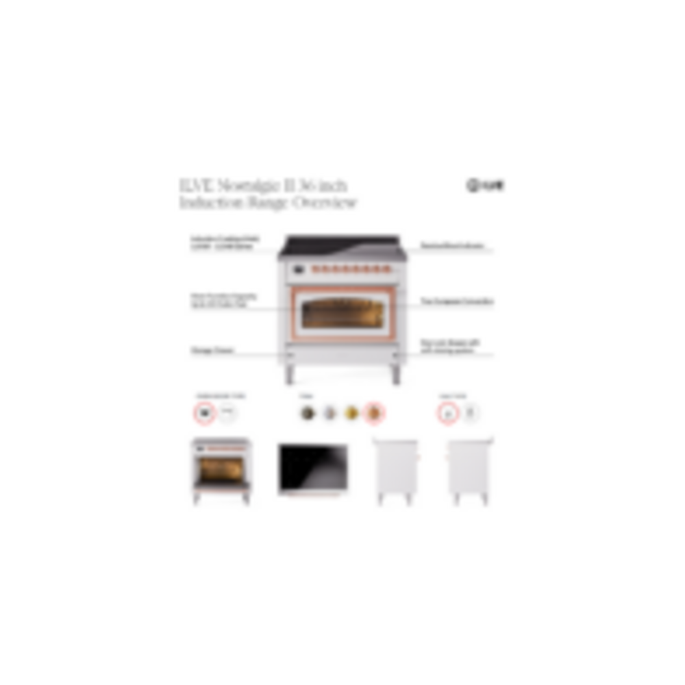 ILVE UPI366NMP Nostalgie II 36 inch Induction Range with 6 Elements