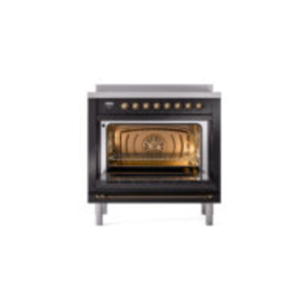 ILVE UPI366NMPBKB Nostalgie II 36" Induction Range, oven door opened