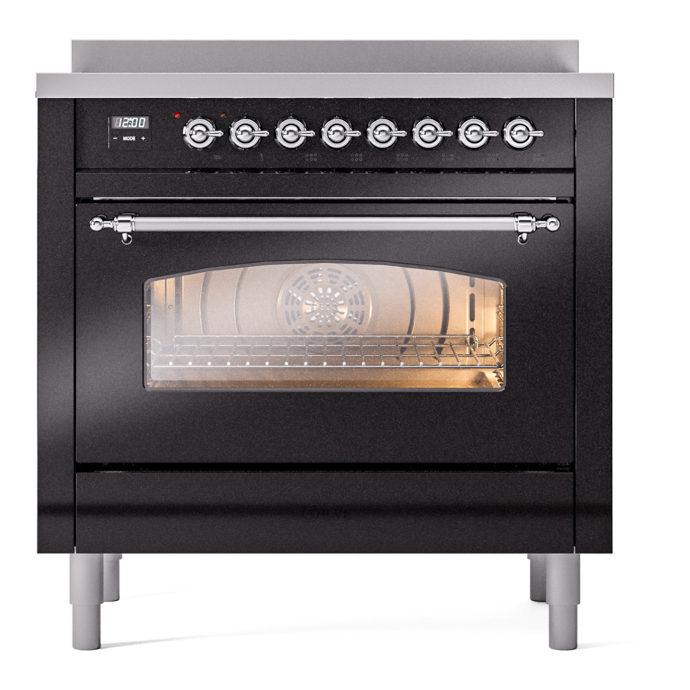 ILVE UPI366NMPBKC Nostalgie II 36" Induction Range, front view