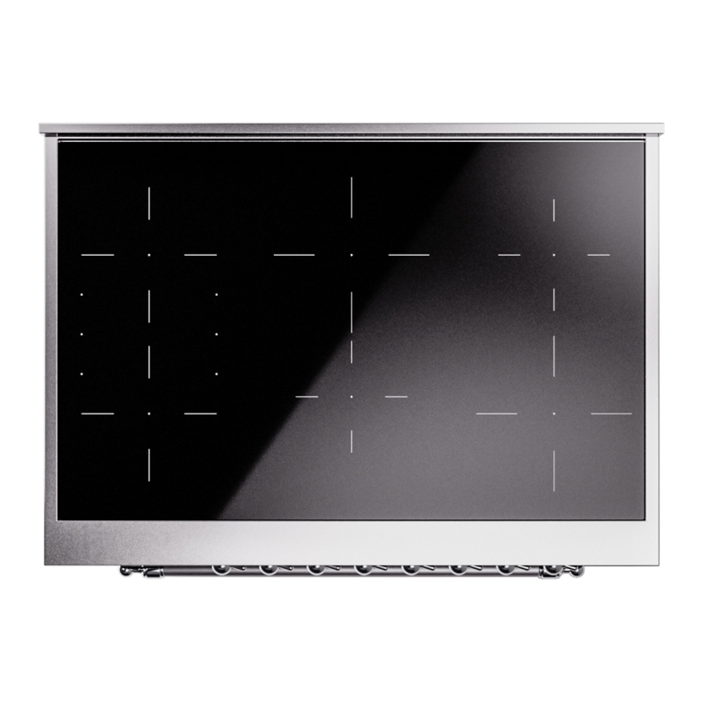 ILVE UPI366NMPBKC Nostalgie II 36 inch Induction Range with 6 Elements (Triple Glass Door, Glossy Black, Chrome) 9 ILVE UPI366NMPBKC Nostalgie II 36" Induction Range, top view