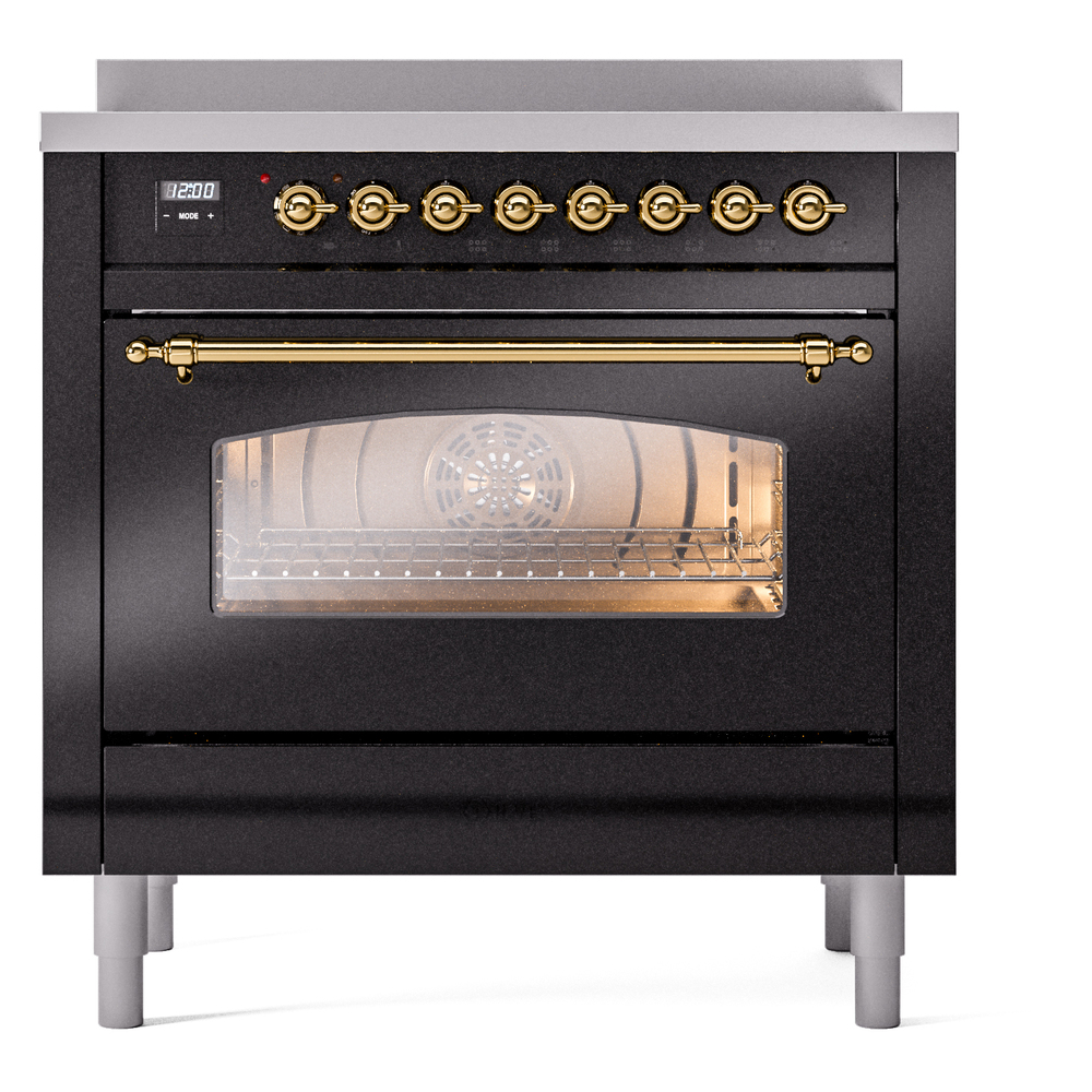ILVE UPI366NMPBKG Nostalgie II 36" Induction Range, front view