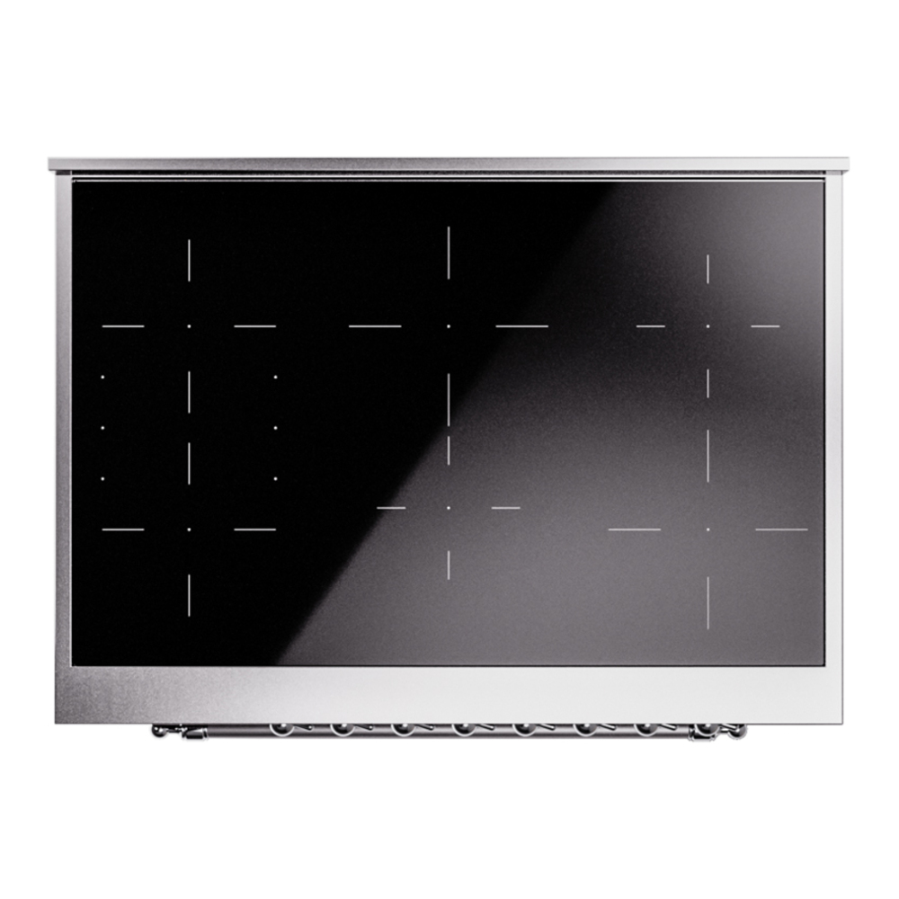 ILVE UPI366NMPBUC Nostalgie II 36 inch Induction Range with 6 Elements (Triple Glass Door, Burgundy, Chrome) 9 ILVE UPI366NMPBUC Nostalgie II 36" Induction Range, top view