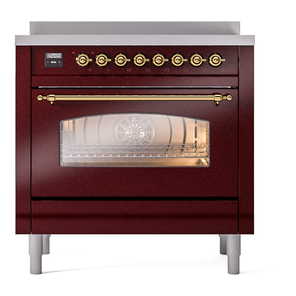 ILVE UPI366NMPBUG Nostalgie II 36" Induction Range, front view