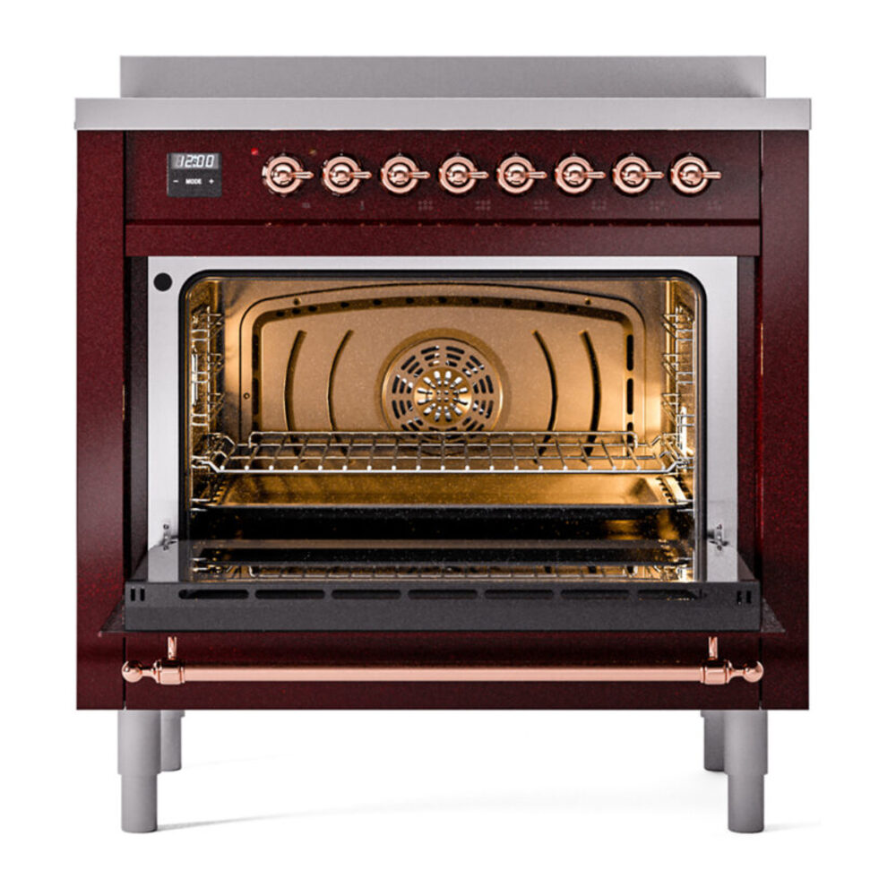 ILVE UPI366NMPBUP Nostalgie II 36" Induction Range, oven door opened