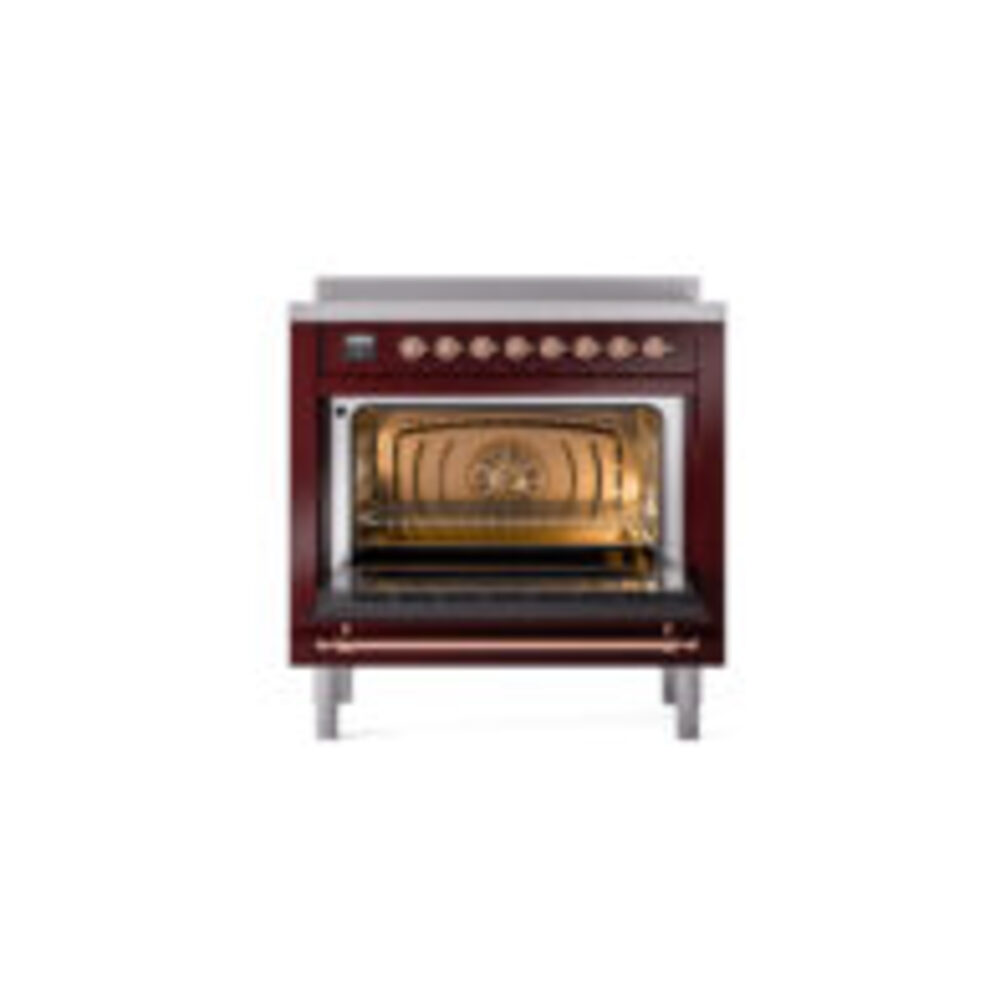 ILVE UPI366NMPBUP Nostalgie II 36" Induction Range, oven door opened