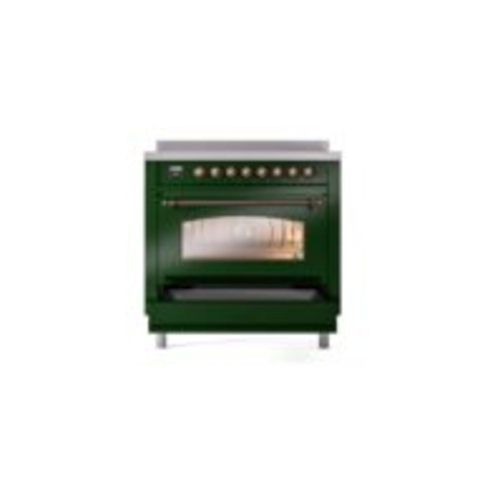 ILVE UPI366NMPEGB Nostalgie II 36" Induction Range, drawer opened