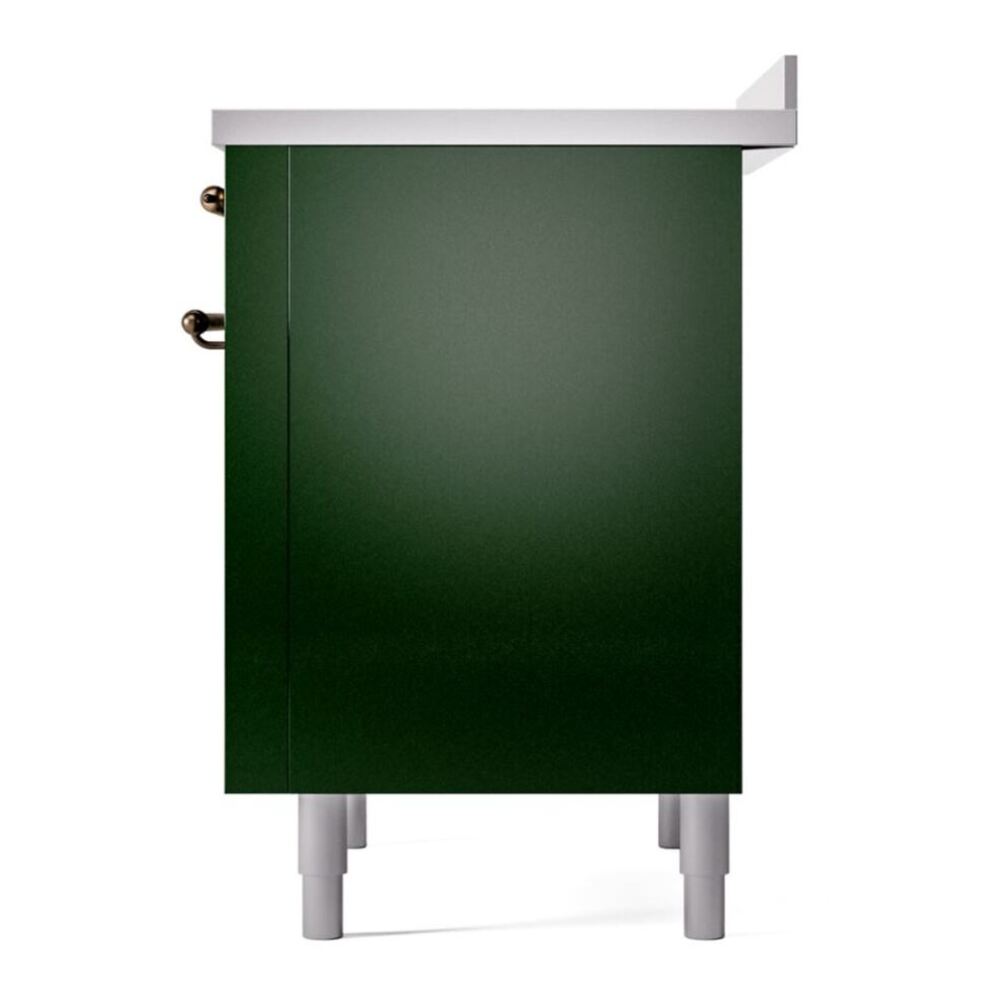 ILVE UPI366NMPEGB Nostalgie II 36 inch Induction Range with 6 Elements (Triple Glass Door, Emerald Green, Burnished) 10 ILVE UPI366NMPEGB Nostalgie II 36" Induction Range, right side view