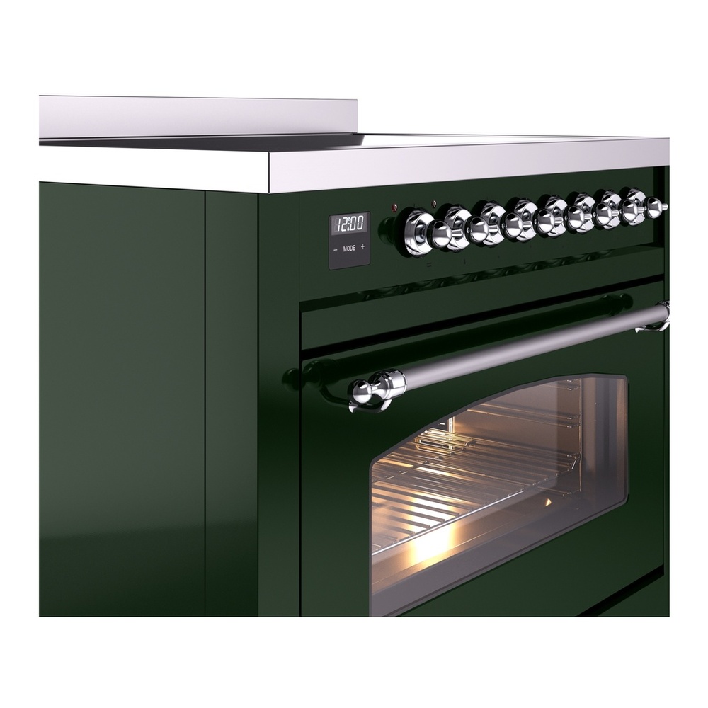 ILVE UPI366NMPEGC Nostalgie II 36 inch Induction Range with 6 Elements (Triple Glass Door, Emerald Green, Chrome) 8 ILVE UPI366NMPEGC Nostalgie II 36" Induction Range, details