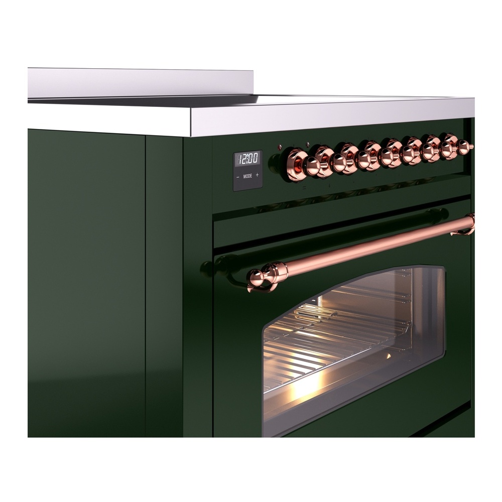 ILVE UPI366NMPEGP Nostalgie II 36 inch Induction Range with 6 Elements (Triple Glass Door, Emerald Green, Copper) 8 ILVE UPI366NMPEGP Nostalgie II 36" Induction Range, details