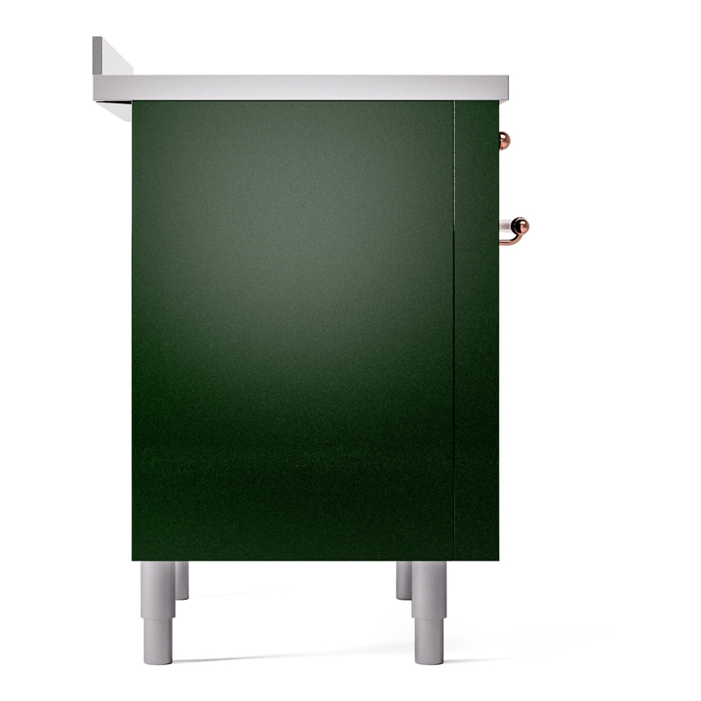 ILVE UPI366NMPEGP Nostalgie II 36 inch Induction Range with 6 Elements (Triple Glass Door, Emerald Green, Copper) 10 ILVE UPI366NMPEGP Nostalgie II 36" Induction Range, left side view
