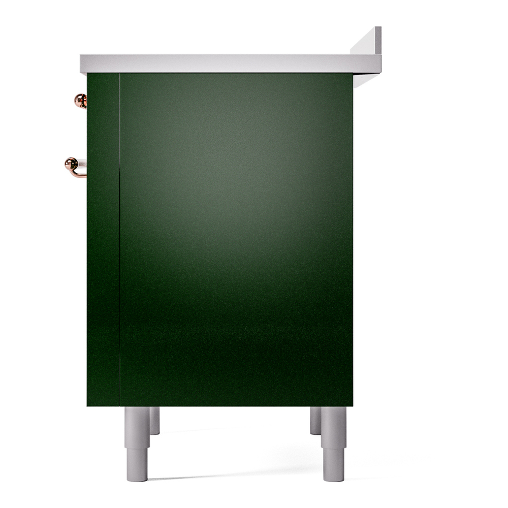 ILVE UPI366NMPEGP Nostalgie II 36 inch Induction Range with 6 Elements (Triple Glass Door, Emerald Green, Copper) 11 ILVE UPI366NMPEGP Nostalgie II 36" Induction Range, right side view